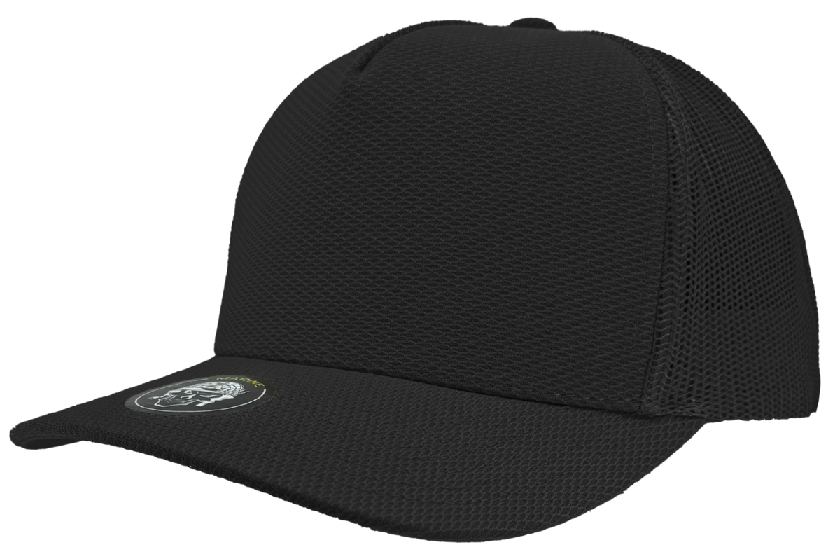 Zapped Headwear Marine 5-Panel Mesh-Back Hat - *Limited edition* Textured Black