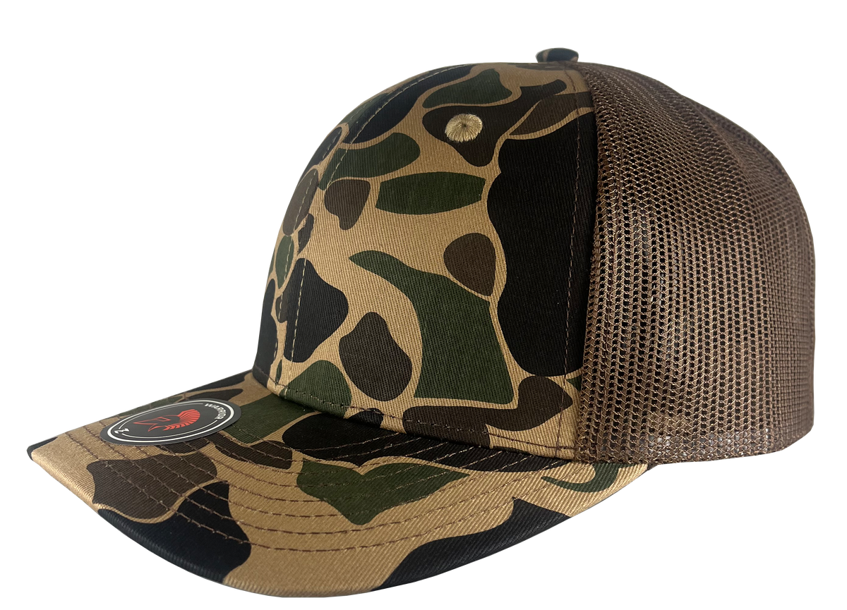 Zapped Headwear Warrior Trucker Hat - Old school Camo-Brown
