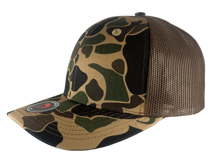 Zapped Headwear Warrior Trucker Hat - Old school Camo-Brown