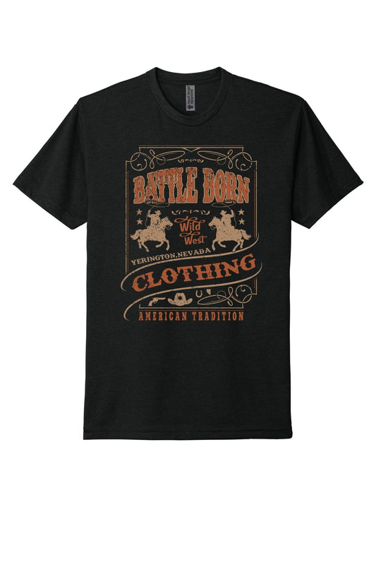 Battle Born Clothing "Wild West" Vintage Tee – Yerington, Nevada Graphic T-Shirt - Shop Battle Born Clothing