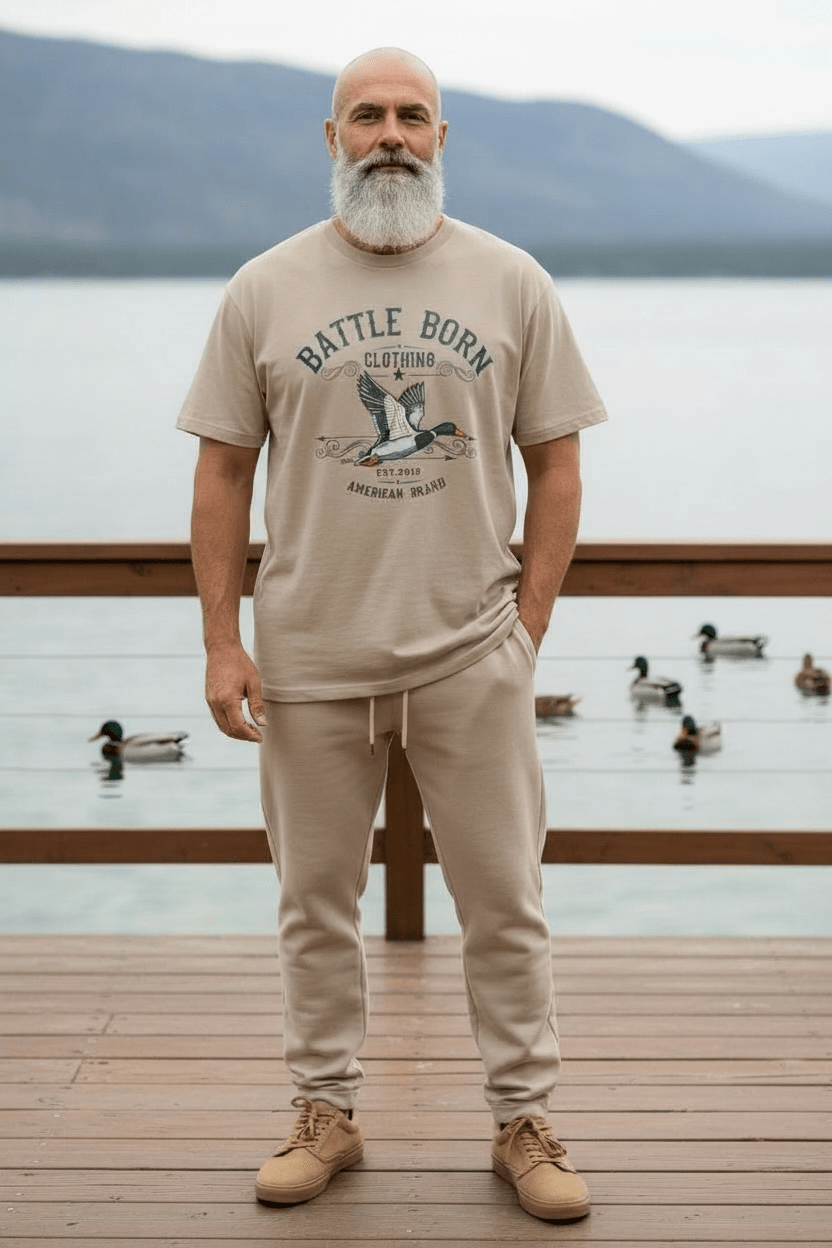 Battle Born Mallard Tee - Premium Cotton for Duck Hunters - Shop Battle Born Clothing