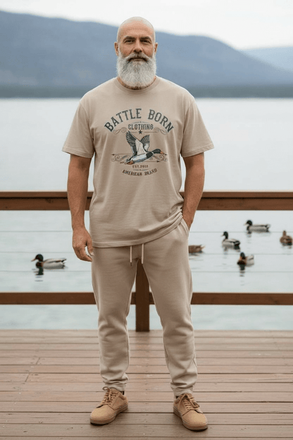 Battle Born Mallard Tee - Premium Cotton for Duck Hunters - Shop Battle Born Clothing