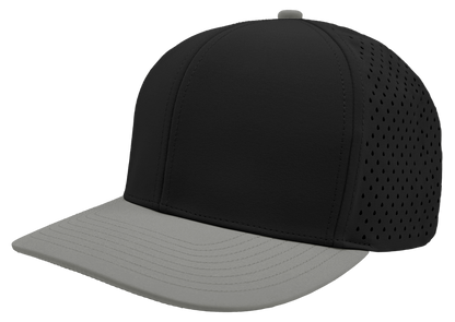 Zapped Headwear Bomber 6-Panel Hat - Black-Grey