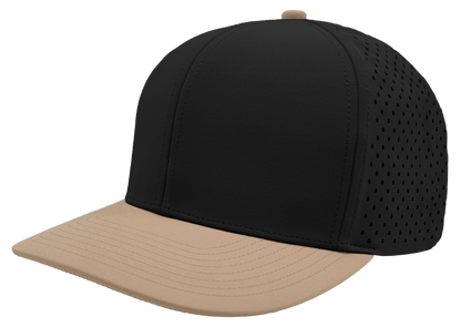Zapped Headwear Bomber 6-Panel Hat - Black-Khaki
