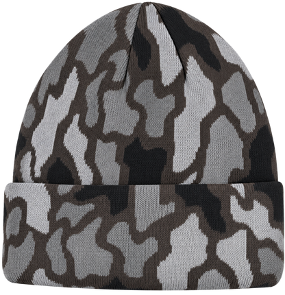 Zapped Headwear Woven Camo Cuff Beanie - Black camo