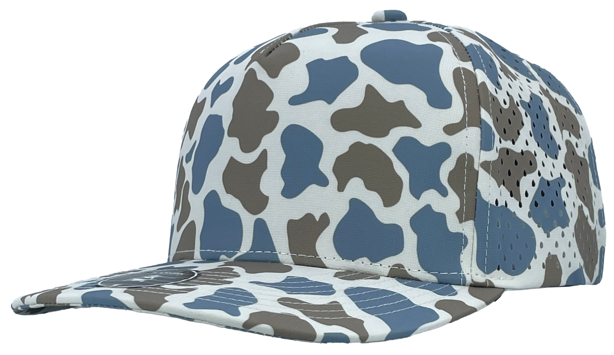 Zapped Headwear Blackhawk 5-Panel Hat - Blue Old School Camo