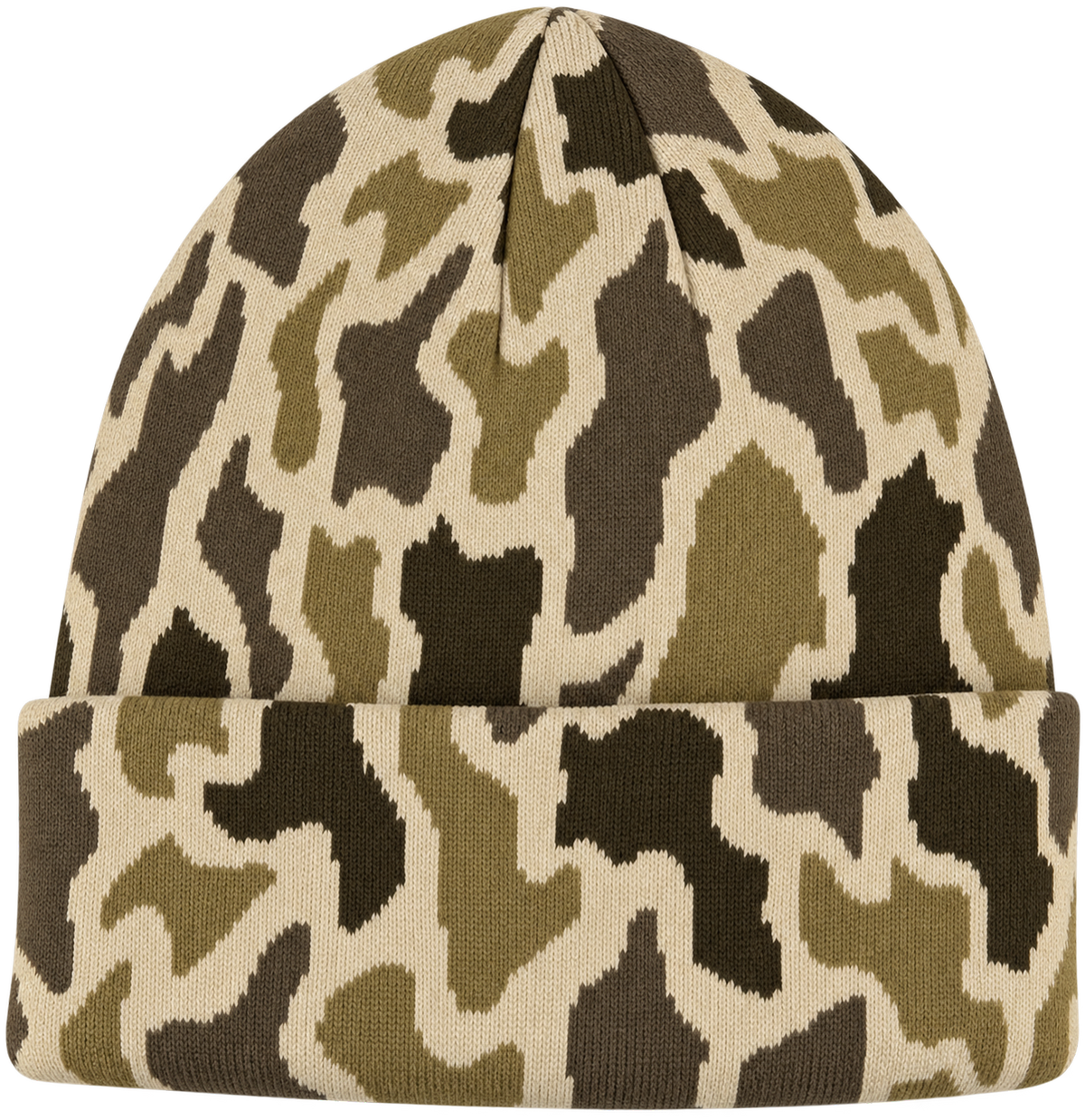 Zapped Headwear Woven Camo Cuff Beanie - Brown camo