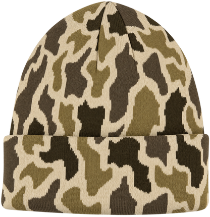Zapped Headwear Woven Camo Cuff Beanie - Brown camo