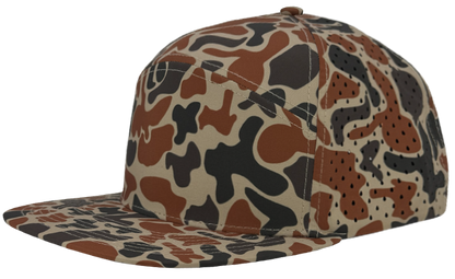 Zapped Headwear Osprey 7-Panel Hat - Burnt Orange old school camo