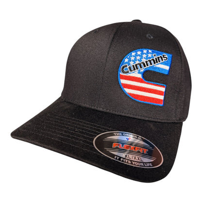 Cummins America FlexFit Hat – Premium Embroidered Diesel Cap - Shop Battle Born Clothing
