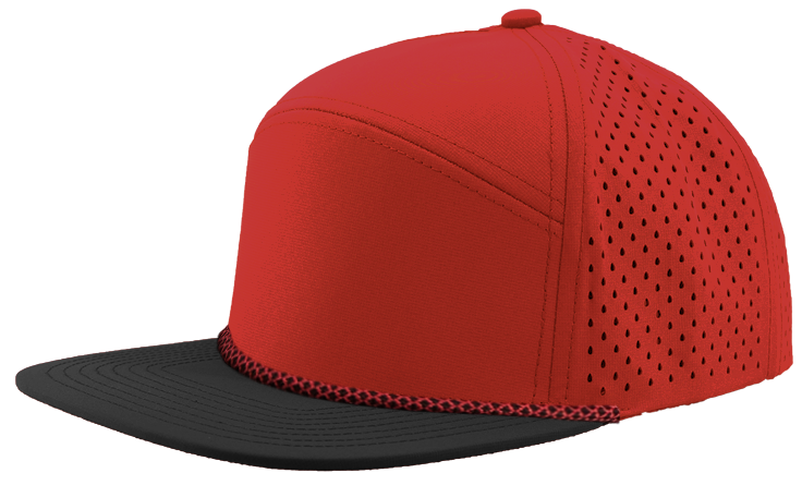 Zapped Headwear Osprey R+ Rope Hat - Red/black bill-Red chainlink rope
