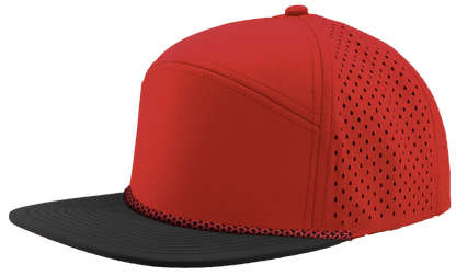 Zapped Headwear Osprey R+ Rope Hat - Red/black bill-Red chainlink rope