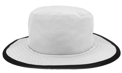 Zapped Headwear Ranger Perforated Boonie - Off White Black Piping