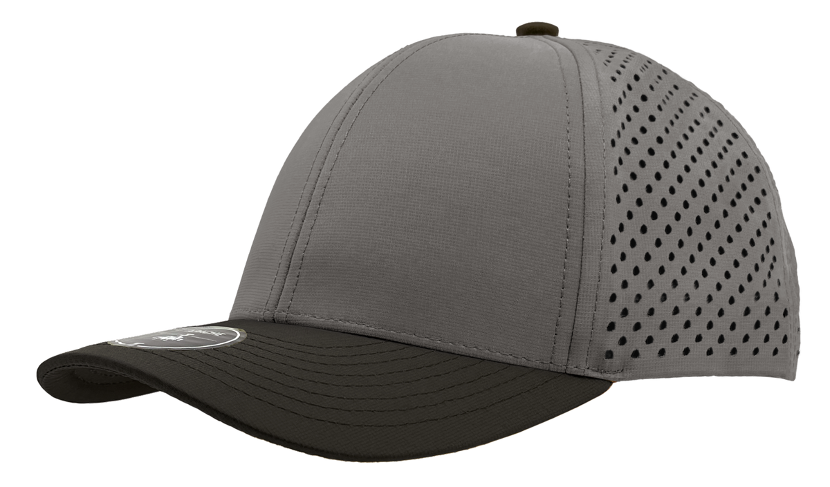 Zapped Headwear Apache 6-Panel Hat - Silver - Black bill