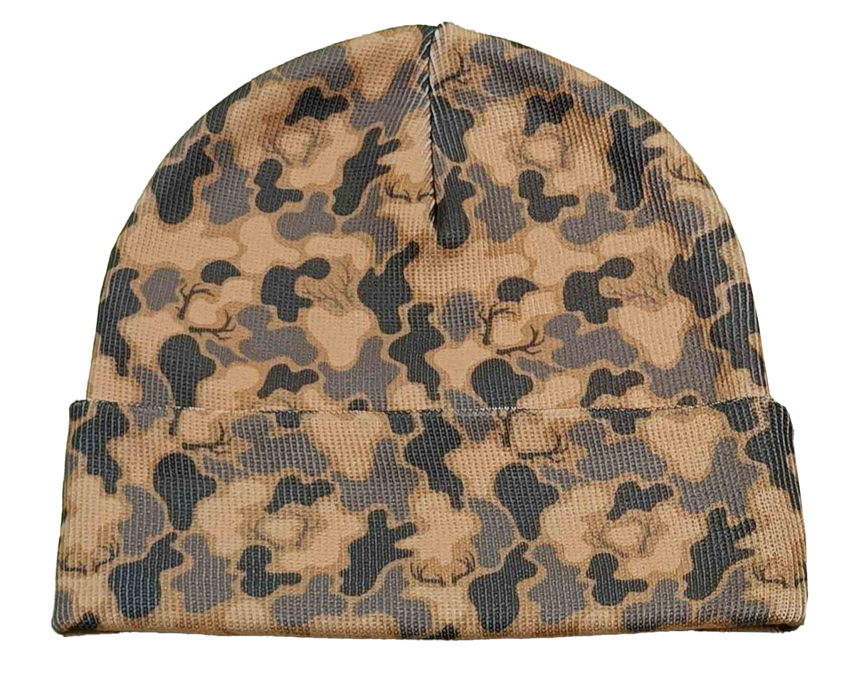 Zapped Headwear Pattern Cuff Beanie - Deer spoty camo