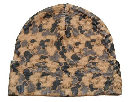 Zapped Headwear Pattern Cuff Beanie - Deer spoty camo