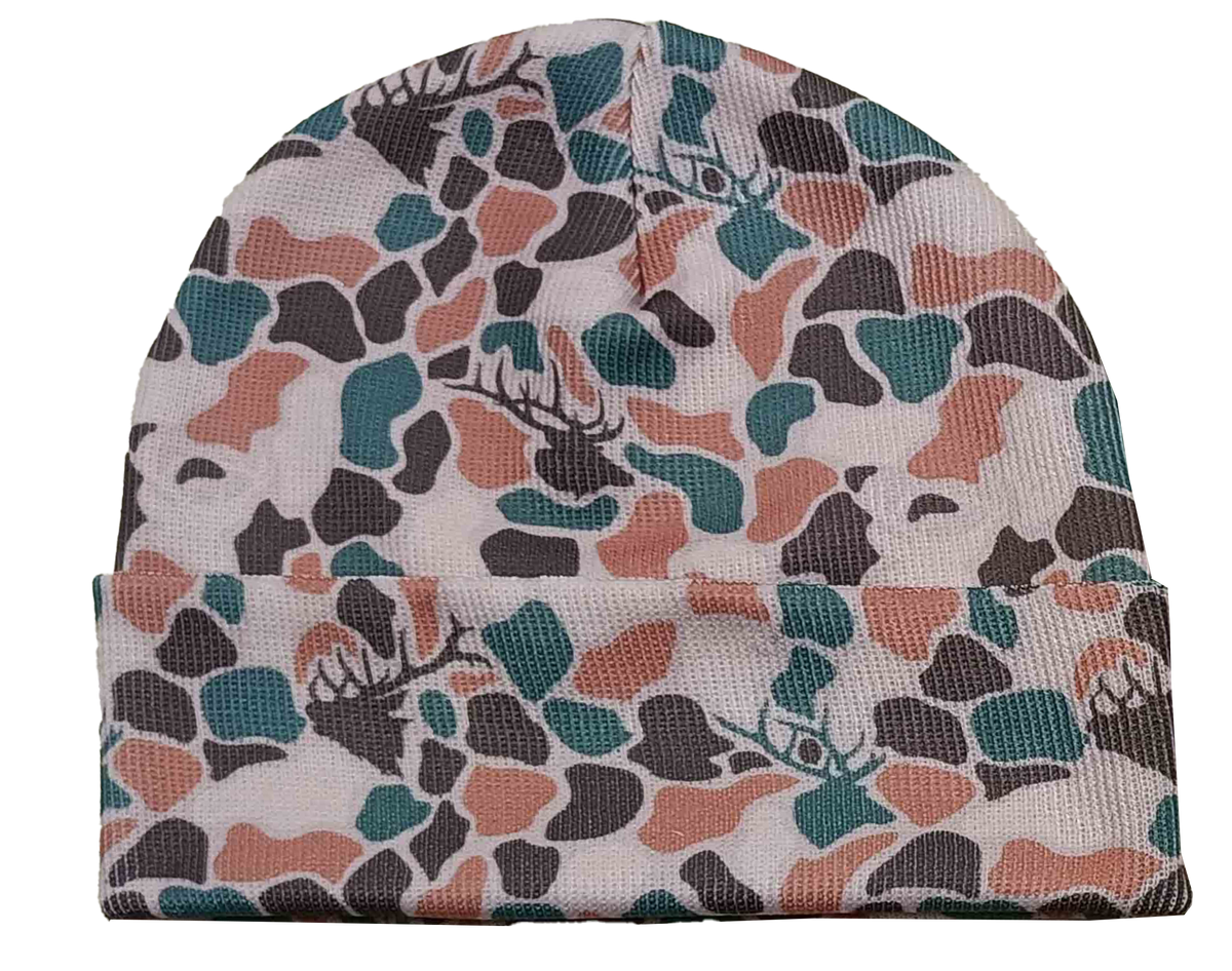 Zapped Headwear Pattern Cuff Beanie - Elk pebble camo