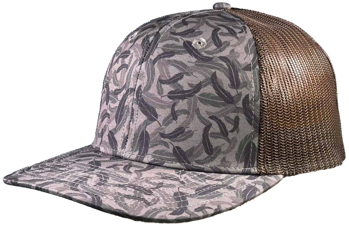 Zapped Headwear Warrior Trucker Hat - Feather - Brown