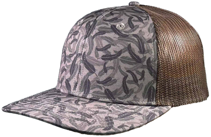 Zapped Headwear Warrior Trucker Hat - Feather - Brown