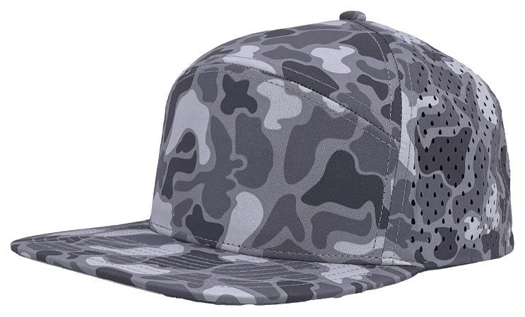 Zapped Headwear Osprey 7-Panel Hat - Grey Old school camo