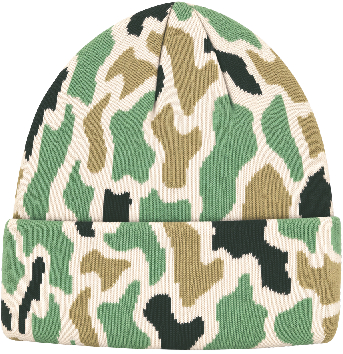 Zapped Headwear Woven Camo Cuff Beanie - Jungle camo