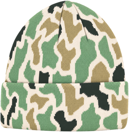 Zapped Headwear Woven Camo Cuff Beanie - Jungle camo