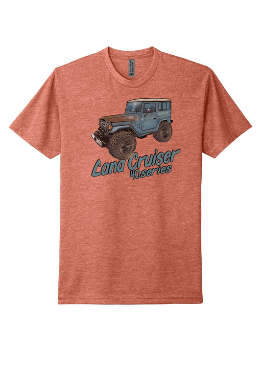 Land Cruiser 40 Series Patina T-Shirt | Vintage FJ40 Art | Battle Born Clothing - Shop Battle Born Clothing