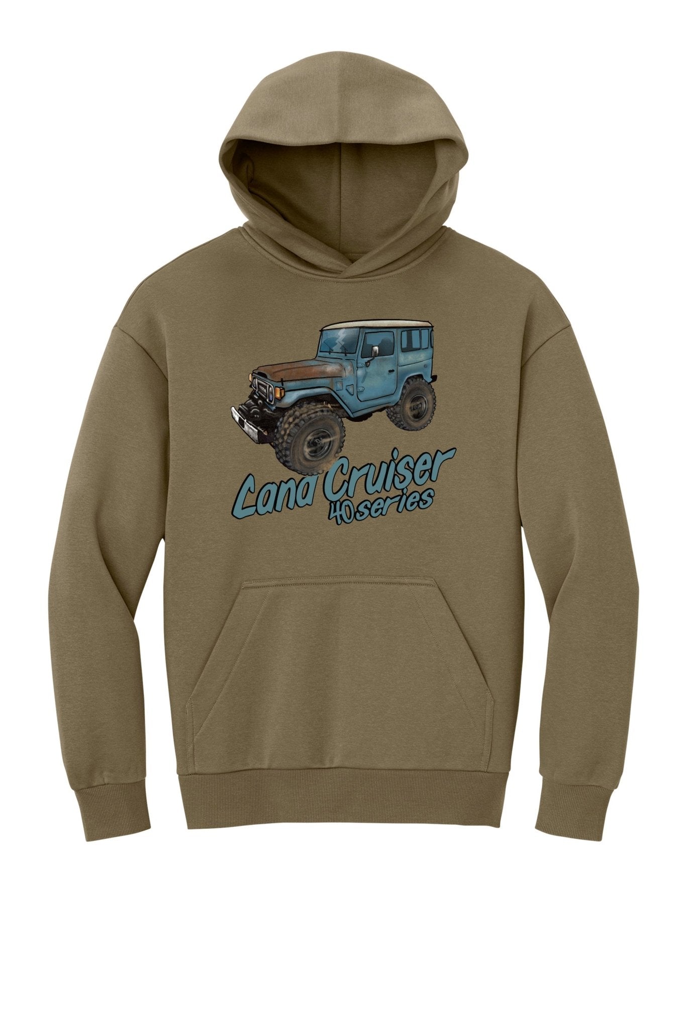 Land Cruiser 40 Series Vintage Hoodie | FJ40 Patina Art | Battle Born Clothing - Shop Battle Born Clothing