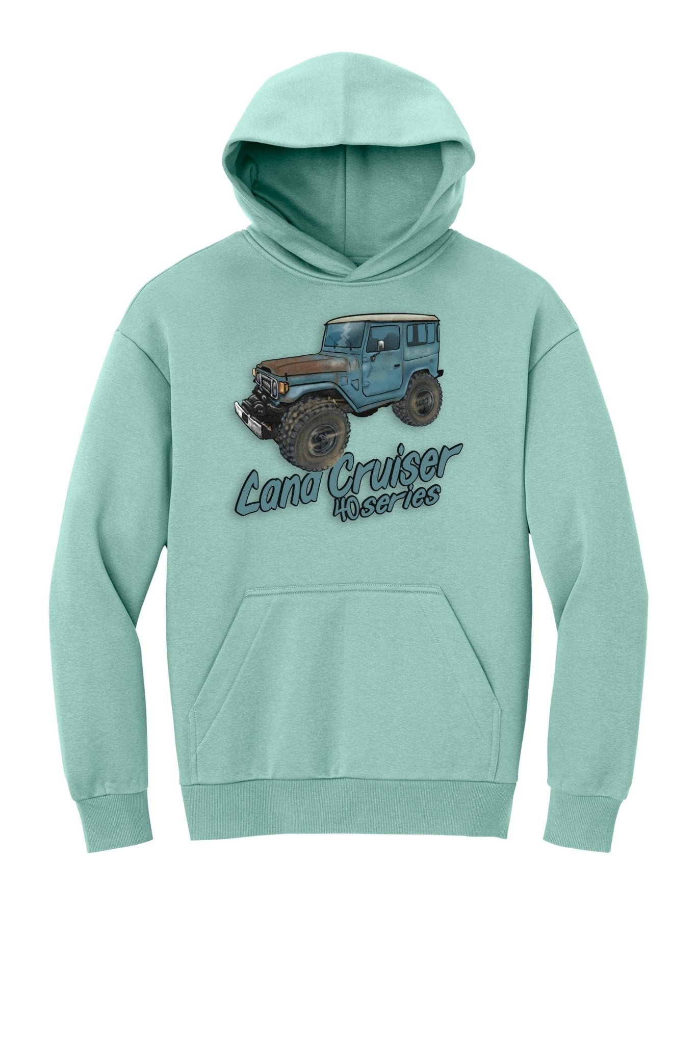 Land Cruiser 40 Series Vintage Hoodie | FJ40 Patina Art | Battle Born Clothing - Shop Battle Born Clothing
