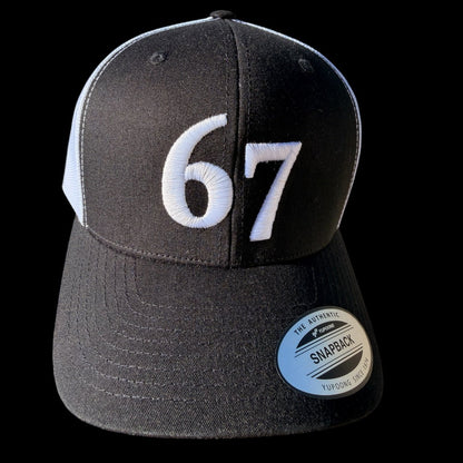 Luxury 67 Embroidered Trucker Hat by Battle Born Clothing - Shop Battle Born Clothing