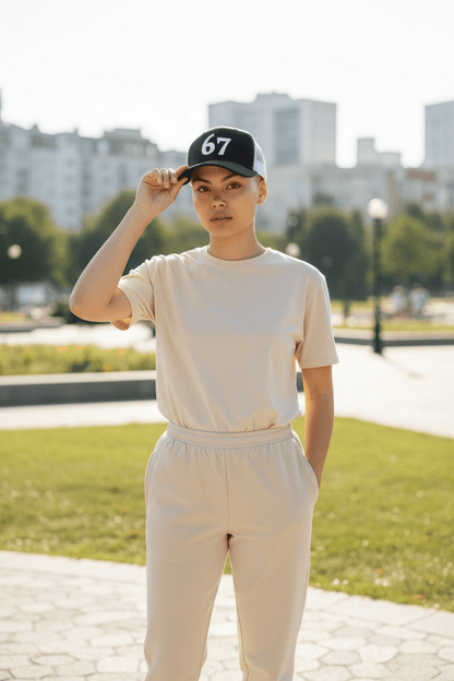 Luxury 67 Embroidered Trucker Hat by Battle Born Clothing - Shop Battle Born Clothing