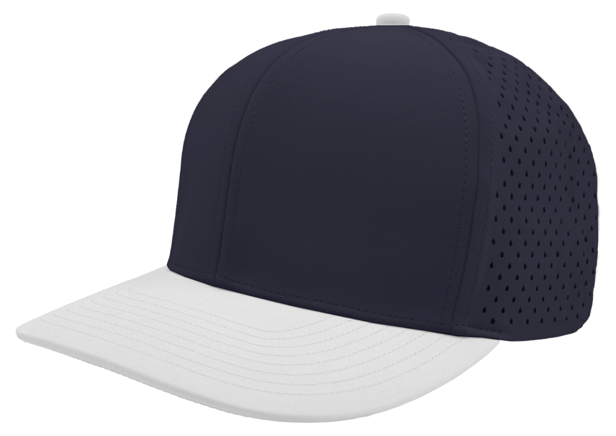 Zapped Headwear Bomber 6-Panel Hat - Navy-White