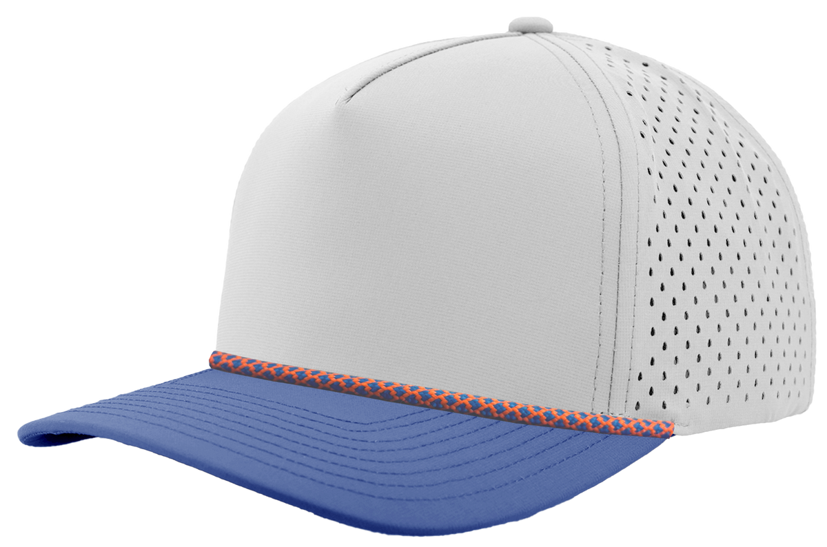 Zapped Headwear Blackhawk R+ Rope Hat - Off White-Blue bill-Blue/orange chainlink