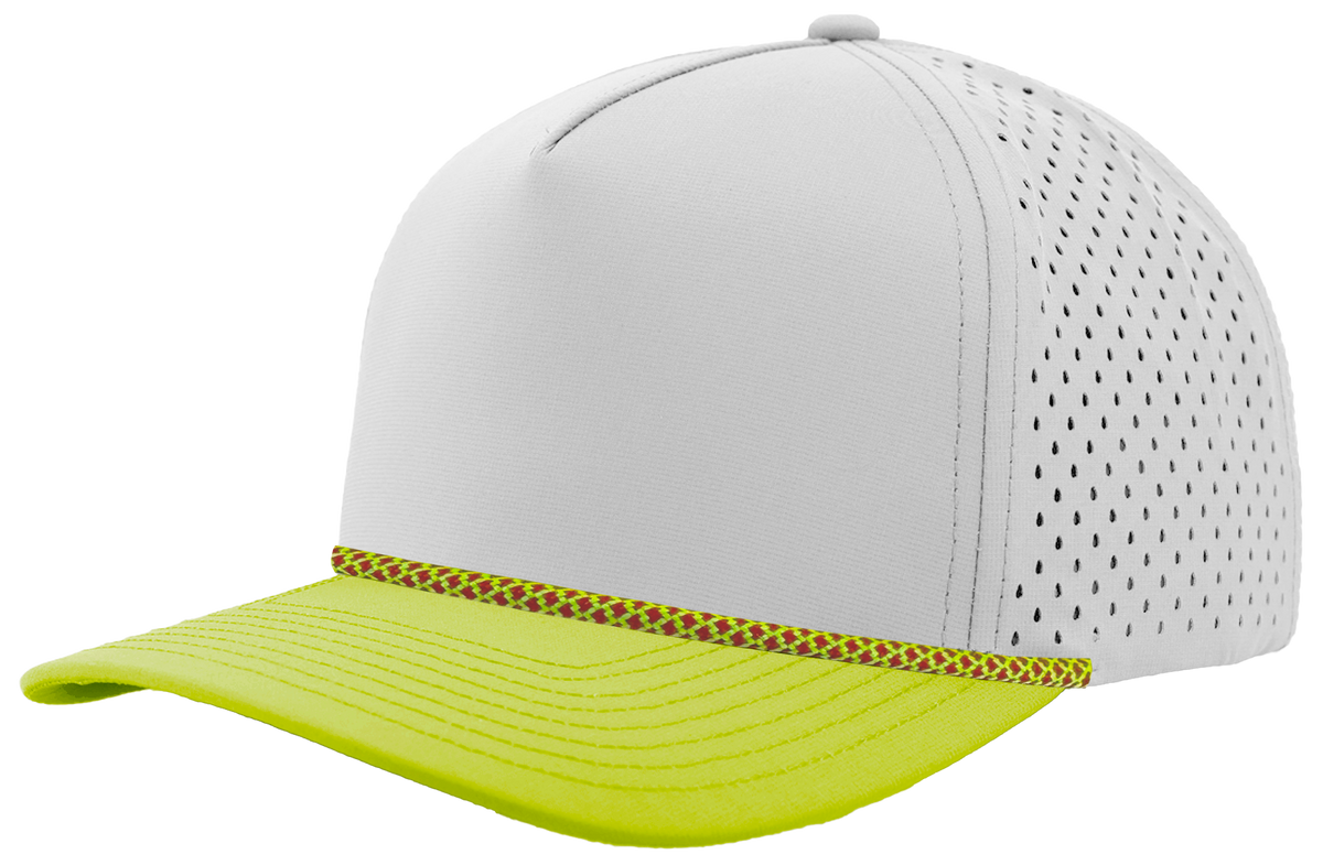 Zapped Headwear Blackhawk R+ Rope Hat - Off white-Mellow Green bill-Green/Red Chainlink