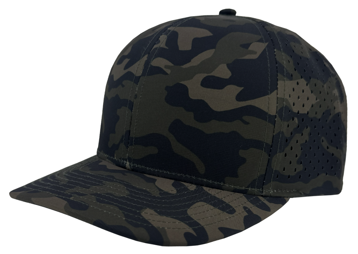 Zapped Headwear Bomber 6-Panel Hat - Olive Camo