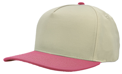 Zapped Headwear Patriot Canvas Hat - Vintage White/ Pink