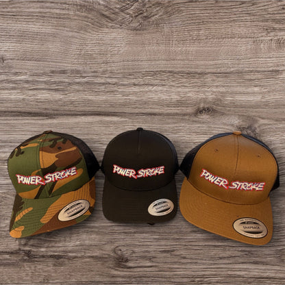 Powerstroke Trucker Hat - Ford Diesel Inspired Snapback Cap for Powerstroke Enthusiasts - Shop Battle Born Clothing