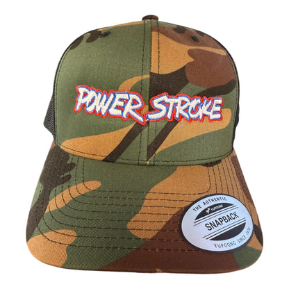 Powerstroke Trucker Hat - Ford Diesel Inspired Snapback Cap for Powerstroke Enthusiasts - Shop Battle Born Clothing