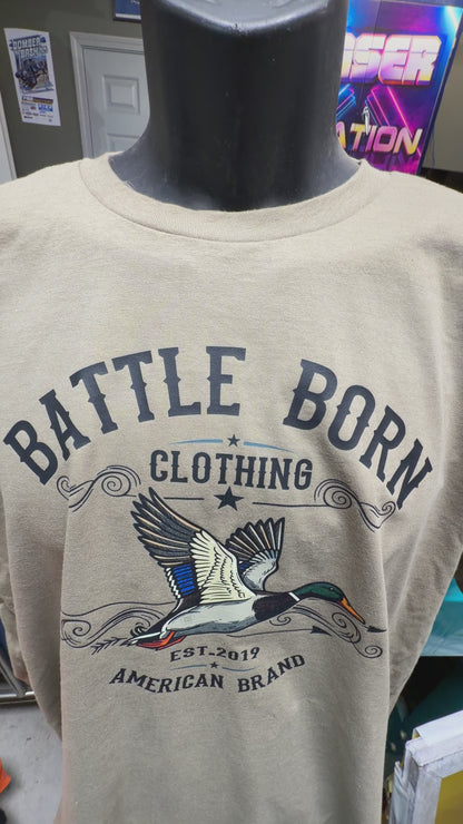 Battle Born Mallard Tee - Premium Cotton for Duck Hunters