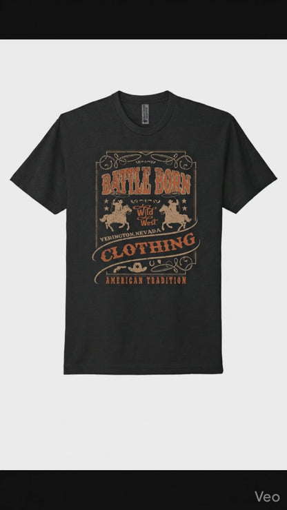 Battle Born Clothing "Wild West" Vintage Tee – Yerington, Nevada Graphic T-Shirt
