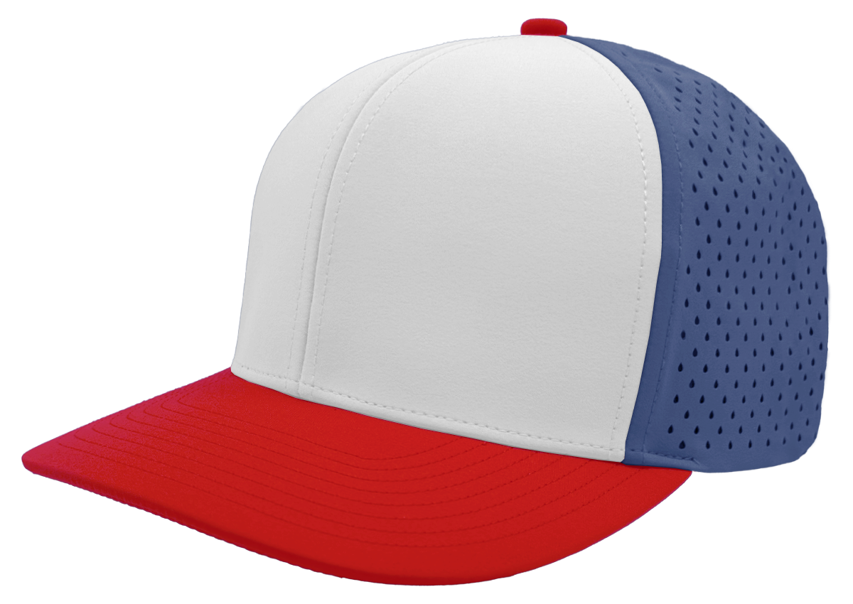Zapped Headwear Bomber 6-Panel Hat - Red-White-Blue