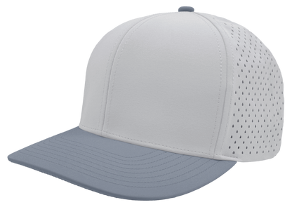 Zapped Headwear Bomber 6-Panel Hat - Silver-dust blue bill