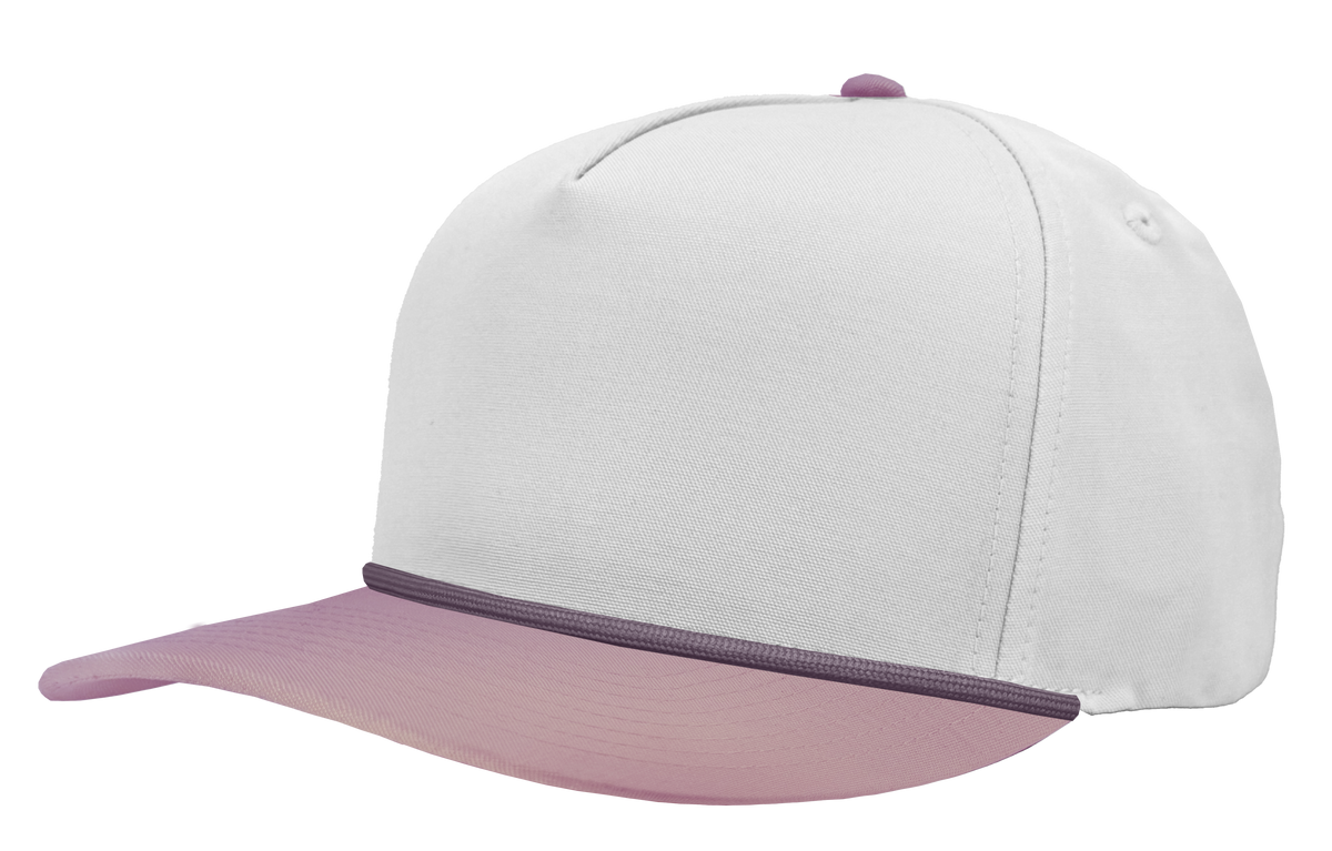 Zapped Headwear Patriot R+ Rope Hat - Vintage white/Lilac brim-Lilac rope