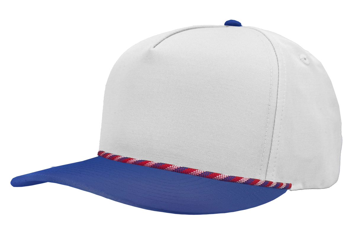 Zapped Headwear Patriot R+ Rope Hat - Vintage white/Blue Brim-Patriot twisted rope