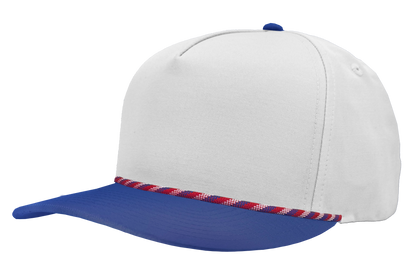 Zapped Headwear Patriot R+ Rope Hat - Vintage white/Blue Brim-Patriot twisted rope