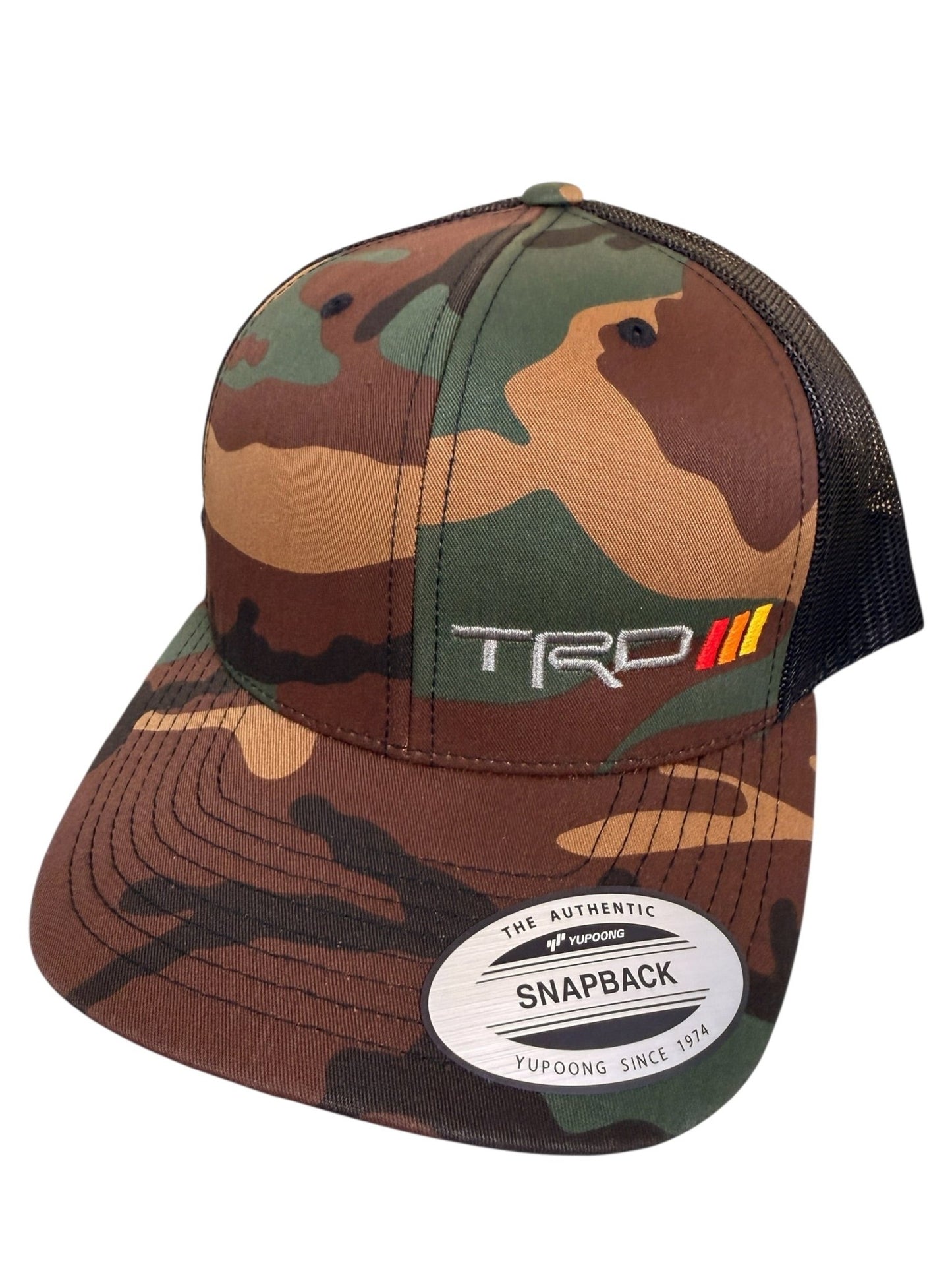 Camouflage cap with TRD logo on a white background Battle Born Clothing