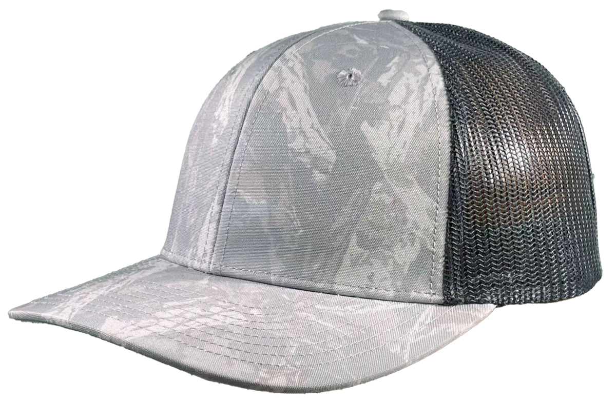 Zapped Headwear Warrior Trucker Hat - Tree Camo - Grey