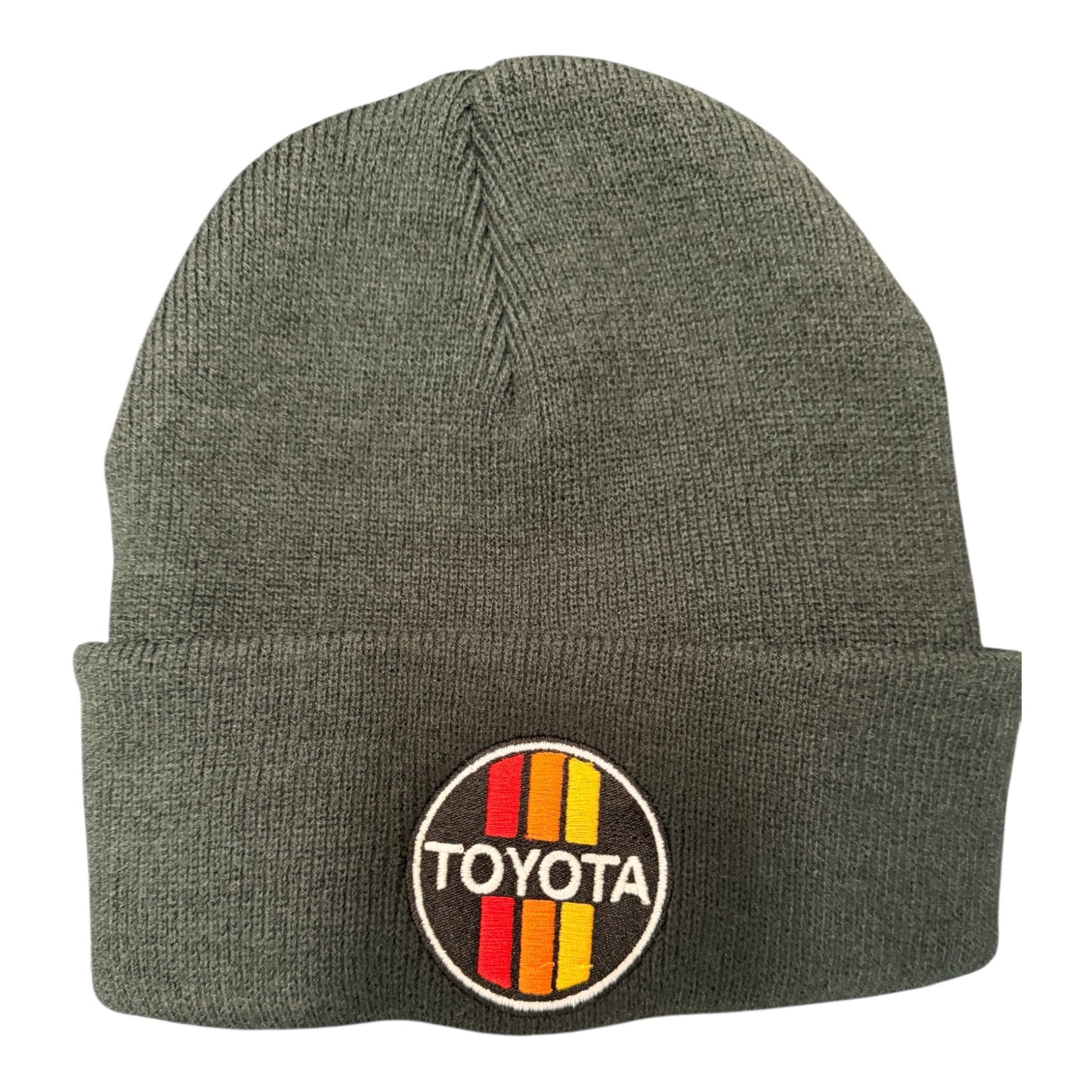 Vintage Toyota "Tri - Color" Patch Beanie | Classic Black - Shop Battle Born Clothing