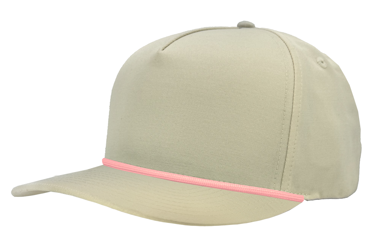 Zapped Headwear Patriot R+ Rope Hat - Beige-Pink rope