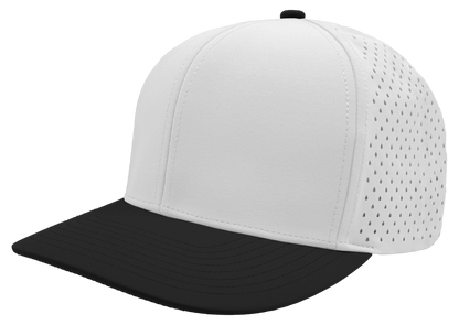 Zapped Headwear Bomber 6-Panel Hat - Stark white- black bill